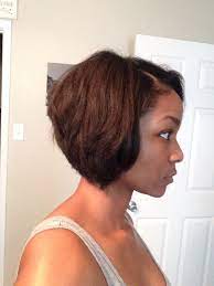 Style the hair forward and boost the texture in the layers to give off a mysterious, sexy vibe. Awesome Bob Haircut African American Bob Hairstyle Short Bob African American Bobs Hairstyles Celebrity Short Hair Bob Hairstyles