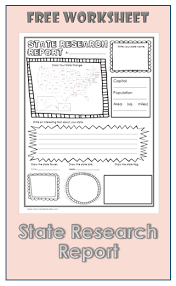 Usa State Research Report Free Printable State Worksheet State Report Projects Social Studies Middle School State Report