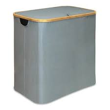 A fixed lid on the back side of the hamper makes it easy to open and close. Double Laundry Hamper Target
