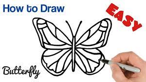 And if you prefer simple, monochromatic drawings, see pencil drawings. How To Draw A Butterfly Easy Step By Step Youtube