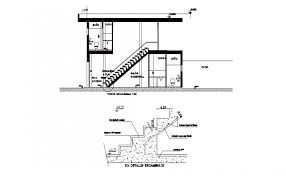 Stair Section Detail Dwg File Stairs Floor Plans Detail