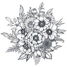 Progettazione floreale, mazzo dei fiori stilizzati. Foto Fiori Disegno Immagini E Vettoriali