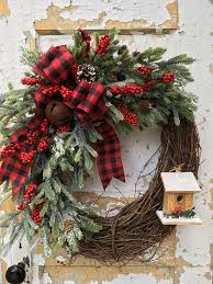 20 Ideas For Creative Wreaths Decoration Matchness Com In 2020 Rustic Christmas Wreath Christmas Decorations Wreaths Christmas Wreaths Diy