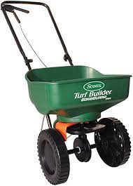 Unfortunately, the scotts products only list spreader settings for scotts spreaders. Amazon Com Scotts Turf Builder Edgeguard Mini Broadcast Spreader Spreads Grass Seed Fertilizer And Salt Holds Up To 5 000 Sq Ft Of Scotts Grass Seed Or Fertilizer Products
