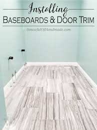 It is a very convenient alternative for those people who do not like to make radical changes. Master Bathroom Update Installing Baseboards And Door Trim Houseful Of Handmade
