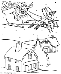 Christmas Coloring Pages Santa And Sleigh 03 Santa Coloring Pages Christmas Drawings For Kids Christmas Coloring Sheets