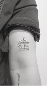 Minimalist Carousel Arm Tattoo Smalltattoos Geometric Tattoo Small Tattoos Simple Tattoos
