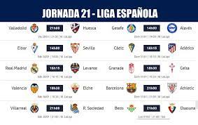 Check spelling or type a new query. Partidos Jornada 21 Liga Espanola 2021 Horarios Y Clasificacion