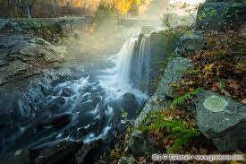 At the turn of the 20th century, this was the site of a diamond match company factory that manufactured cardboard. Southford Falls State Park Archives J G Coleman Photography