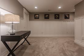 I also painted our stair railings and installed new pergo flooring. 75 Beautiful Wainscoting Basement With Beige Walls Pictures Ideas July 2021 Houzz