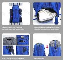 Fuliya Outdoor Climbing Travel Rucksack Waterproof Large Capacity Custom  Mountain Hiking Backpack 70L