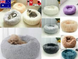 The world's highest rated dog bed get your fur kids the calming bed today and heavenly soft cat nest, soothing cat bed, soothing dog bed, soothing bed for dogs and cats, furry heavenly sac, marshmallow donut cat bed. Plush Round Calming Dog Bed Anti Stress Comfy Dog Cat Pet Bed Anti Anxiety Pet Ebay