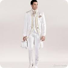 This option would look sleek with platforms and a. Printing Tailcoat Men Suits For Wedding White Pattern Groom Wear Wedding Tuxedos Custom Costume Homme Latest Designs Long Male Blazer Mens Wedding Wear Mens White Suit From Kenthy 78 38 Dhgate Com