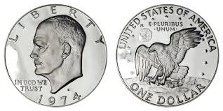 1974 S Eisenhower Dollar Silver Clad Coin Value Prices