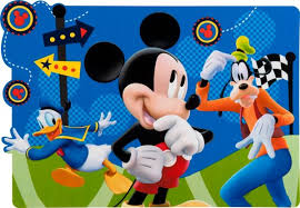 Mickey kids study desk and chair set. Kids Table Set Placemat Mickey Mouse Rally