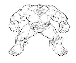 Hulk Coloring Pages Printable Strong Great Hulk Coloring Page For Kids Kids Coloring Art Gambar