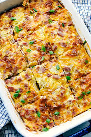 In a separate bowl, mix together together frozen potatoes, ham, and all three cheeses. The Best Breakfast Casserole The Recipe Critic