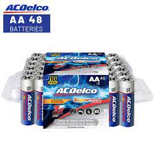 acdelco super alkaline aa batteries 48 count walmart com alkaline battery batteries acdelco