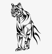 This asian design features a fighting panther and a dragon. Picture Stock Beautiful Tribal Panther Tattoo Design Tribal Panther Tattoo 600x776 Png Download Pngkit