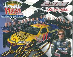 2008 SCOTT LAGASSE #11 INCREDIBLE PIZZA POSTCARD SIGNED