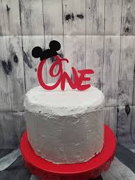 This minnie mouse 1st birthday party is fantastic! Mickey Mouse Cake Topper One Or Two With Mickey Ears Etsy Mickey Mouse Cake Topper Mickey Mouse Cupcakes Minnie Mouse Cake Topper