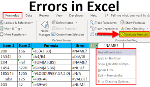 Errors In Excel Types Examples How To Correct Errors In Excel