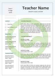 It has a format wherein you can insert your picture at the top center of the resume followed by details such as job objectives, employment history, and qualifications at either side of the resume page as shown in the above image. Teacher Cover Letter And Resume Template Teaching Resource Teach Starter