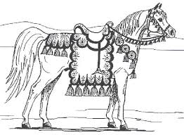 He stands tall and proud, just waiting for a grand ride through the desert sands. Horse Coloring Pages