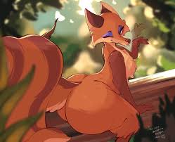 342654 - suggestive, artist:tohupony, fictional species, flying squirrel,  mammal, rodent, saber-toothed squirrel, sciurid, squirrel, anthro, blue sky  studios, ice age (series), 2023, 2d, anthrofied, big tail, brown arms,  brown body, brown ears,