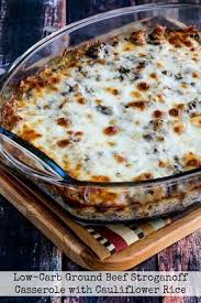 Low Carb Ground Beef Stroganoff Casserole Video Kalyn S Kitchen Recipe Ground Beef Stroganoff Low Carb Casseroles Low Carb