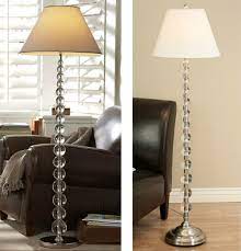Disc and sphere floor lamp by atelier areti in white glass, powder coated metal, polished brass or chrome. Knockout Knockoffs Pottery Barn Stacked Crystal Floor Lamp The Krazy Coupon Lady