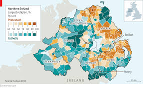 Crop a region, add/remove features, change shape, different projections, adjust colors, even add your locations! Religious Map Of Northern Ireland Mapporn