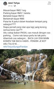 Tidak sehebat air terjun yang lain tapi cukup selesa untuk berkelah dan bersantai. I Pahang Caj Di Air Terjun Sungai Pandan Dia Tanya Facebook