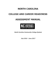 2016 2017 Nc Ccr Assessment Manual