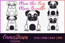 Download Mia The Pug Dog Mini Bundle 5 Designs Svg By Emma Dawn Designs Thehungryjpeg Com