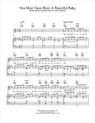 Bobby Darin You Must Have Been A Beautiful Baby Sheet Music Pdf Notes Chords Jazz Score Piano Vocal Guitar Right Hand Melody Download Printable Sku 31970