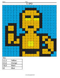From films, the world of star wars expanded into different media like television, games, animation, etc., entering the guinness world records for being the most successful film merchandising franchise. C 3po Practice Addition Coloring Squared