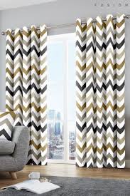The next step is to properly hang the panels. Buy Fusion Chevron Geo Lined Eyelet Curtains From The Next Uk Online Shop