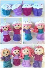 Well you're in luck, because here they come. Kriskrafter Cutie Cupcake Dolls Free Knitting Pattern
