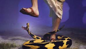 Image result for JESUS STEPPING ON SERPENT