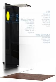 Interactive Shower That Judges Your Body Temperature Water Usage And Updates You On Current Affairs Shower Panels Shower Design