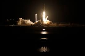 Nasa released a video of the final launch of the space shuttle endeavour shot from multiple cameras on the solid rocket boosters. Spacex Rocketship Launches 4 Astronauts On Nasa Mission To Space Station Reuters