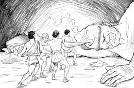 cyclops the odyssey mythologie grecque les mythes entendre la page de coloriage