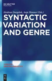 A change in the sounds of language. Syntactic Variation And Genre