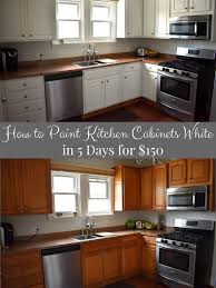 paint kitchen cabinets white in 5 days