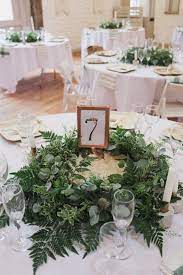 Wyresdale Park Wedding Beautiful Barn Wedding With Abundant Greenery Homemade Touches Round Wedding Tables Wedding Table Centerpieces Wedding Table