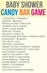 This is a super cute and easy to make baby shower game. Printable Baby Shower Candy Bar Game Cutestbabyshowers Com