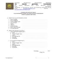 Jan 22, 2021 · formulir pendaftaran adalah lembaran formulir yang diberikan untuk diisi calon siswa atau anak didik baru yang akan menempuh pendidikan di sebuah lembaga paud. A 3 1 Formulir Pendaftaran Paud Tk Kb