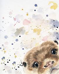Nursery Decor Woodland Animal Cabin Decor Otter Art Woodland Animal Art Otter Art Nursery Decor Woodland Animals