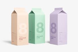 Milk Carton Mockup Milk Packaging Milk Carton Milk